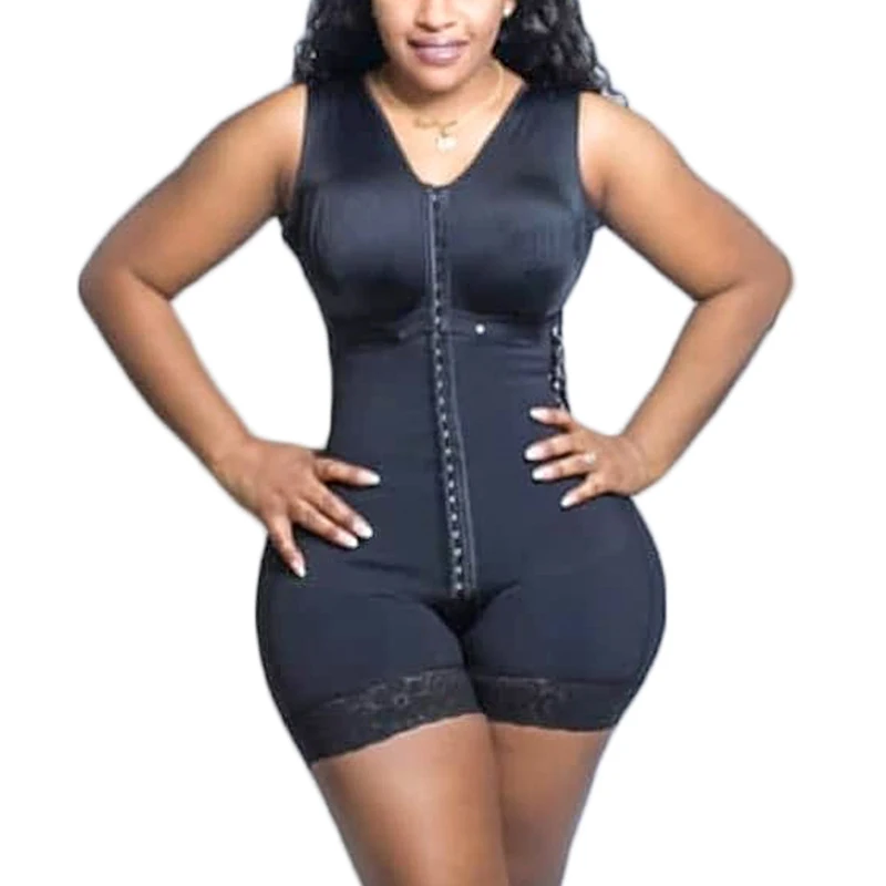 

Fajas Reductoras Y Modeladoras Mujer Women's Bodysuit with Corset Bra High Compression Garment Mid Thigh Shapewear Corset Femme