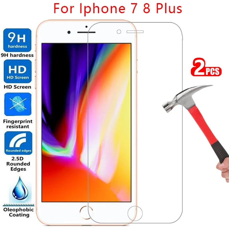 tempered glass screen protector for iphone 7 8 plus case cover on i phone 7plus 8plus protective coque bag iphone7 iphone8 iphon