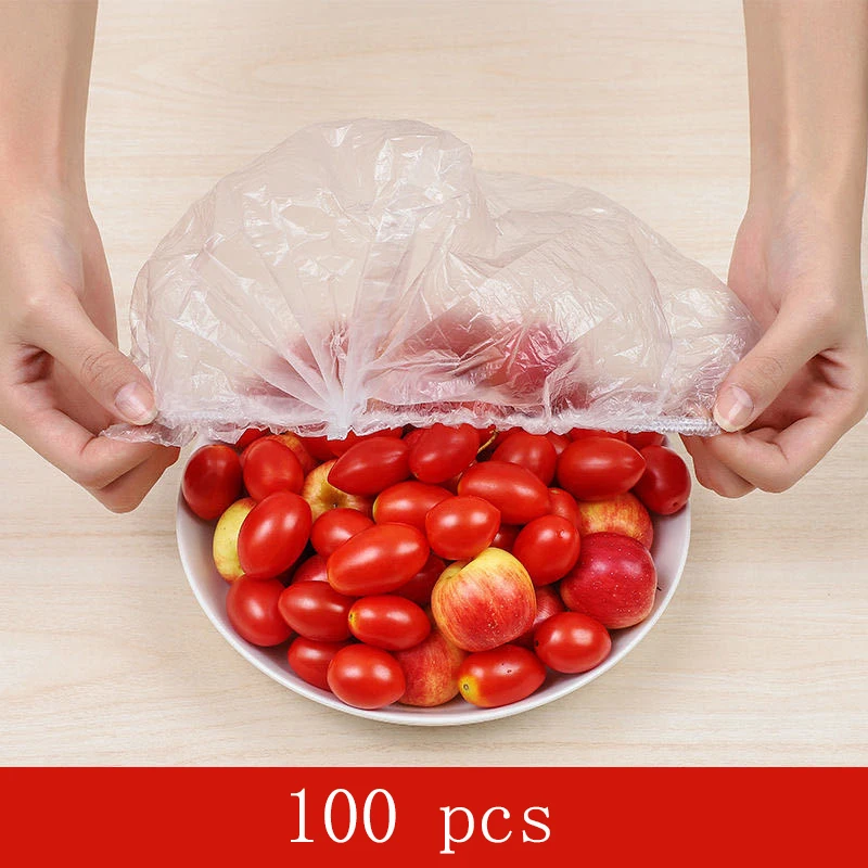 

100pcs Disposable fresh-keeping food anti-smell fresh-keeping film cover food cover dust-proof leftover rice vegetable cover