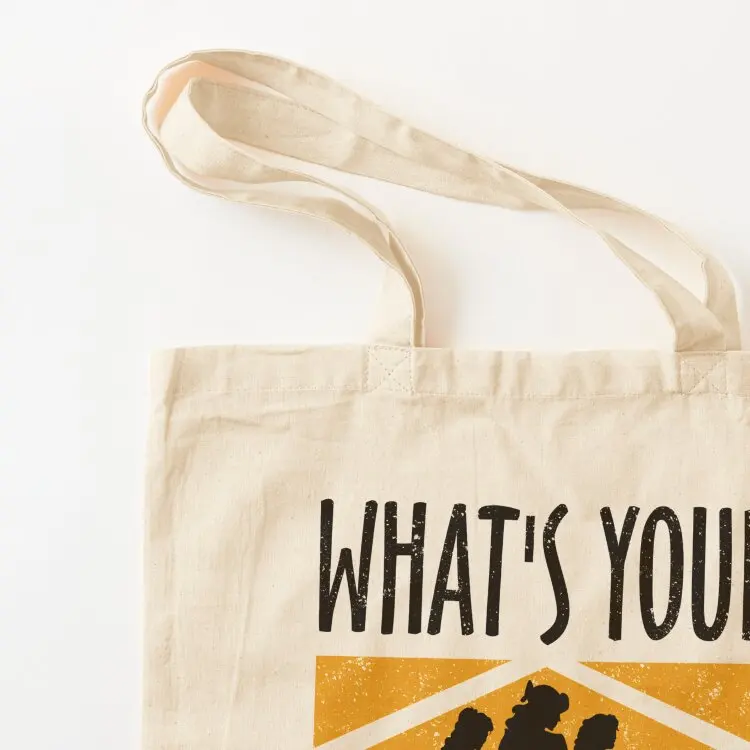 ما هي الضرر الخاصة بك؟ حمل حقيبة تسوق حقيبة عربة سيدة حقيبة قماش أنثى