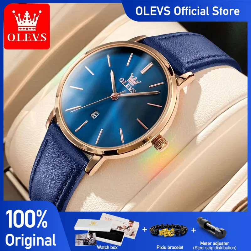 OLEVS Men\'s Watches Top Brand Luxury Waterproof Ultra Thin Date Clock Male Steel Strap Classic Quartz Watch Men Business Watches