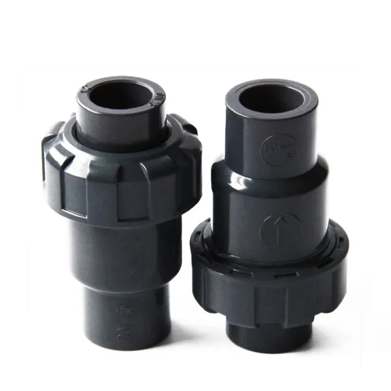 

1 шт., обратный клапан из ПВХ, 15 мм ~ 110 мм, односторонний обратный клапан, адаптер для аквариума, садовые ирригационные соединения для водопроводных труб