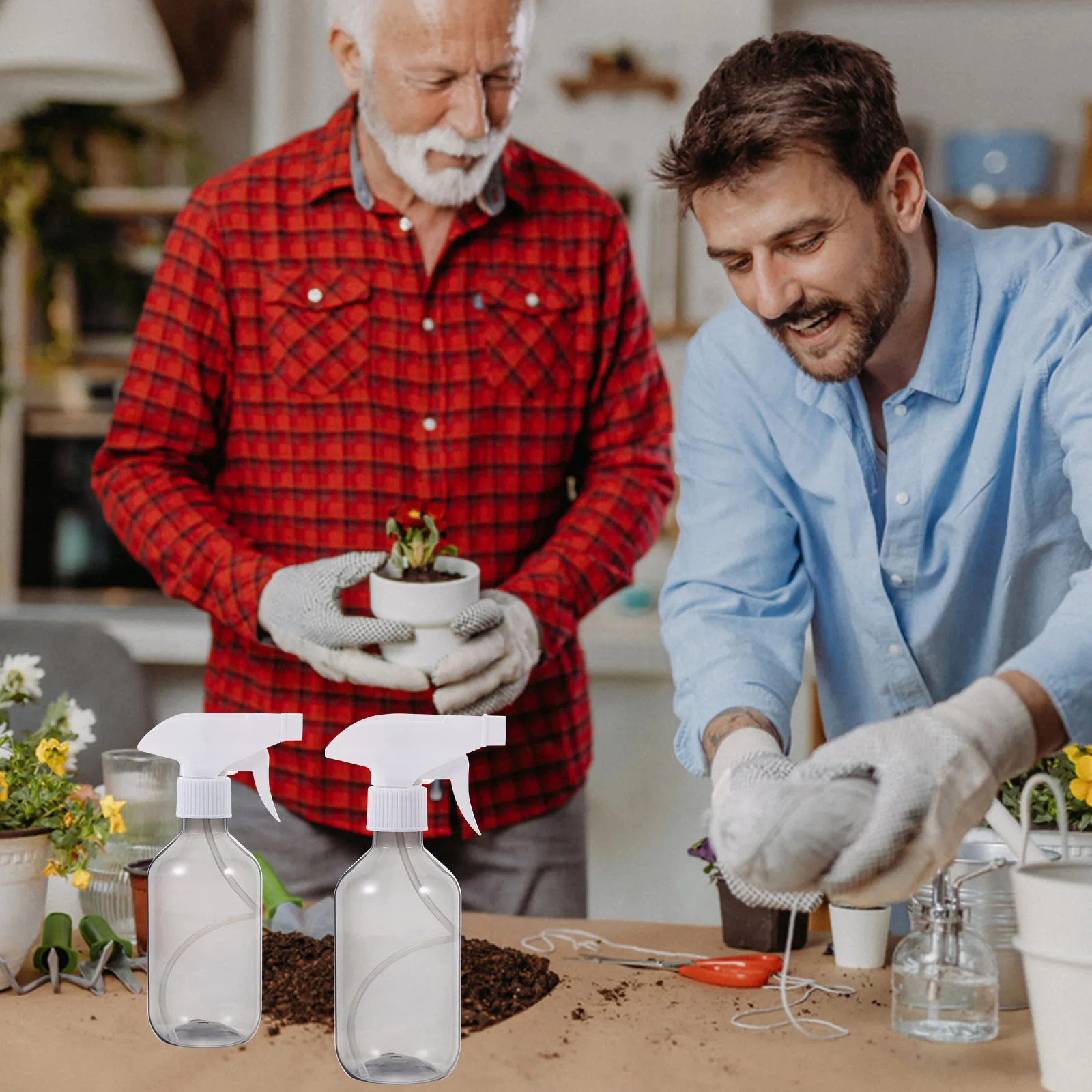 

4Pcs Spray Bottle Plastic Refillable Empty for Plants Watering Gardening Hair Styling Moisturizing Mist Spray Bottles