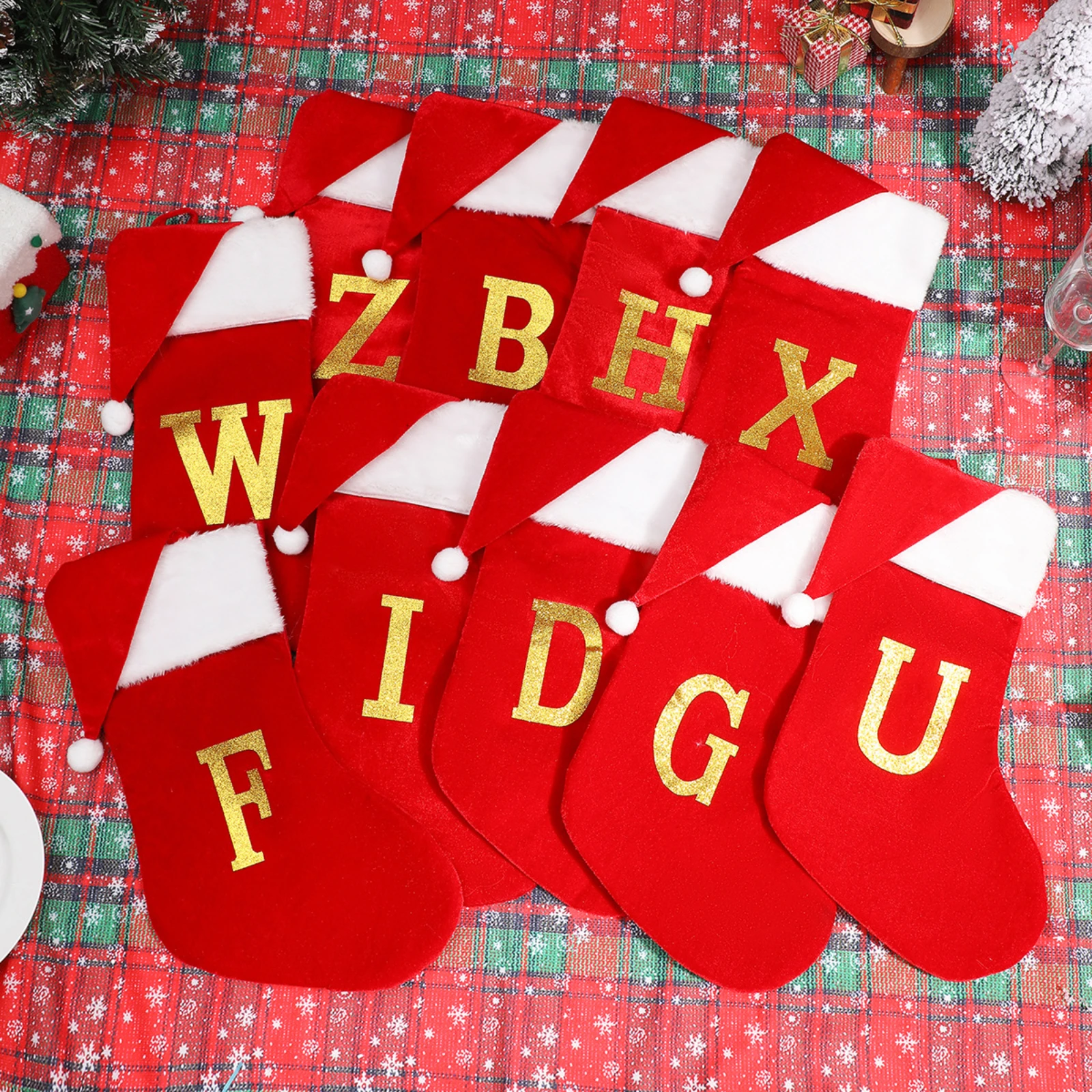 Weihnachten Socken Geschenk Tasche Weihnachtsbaum Anhänger Dekoration Kinder Süßigkeiten Taschen Weihnachten Party Atmosphäre Dekorative Socken