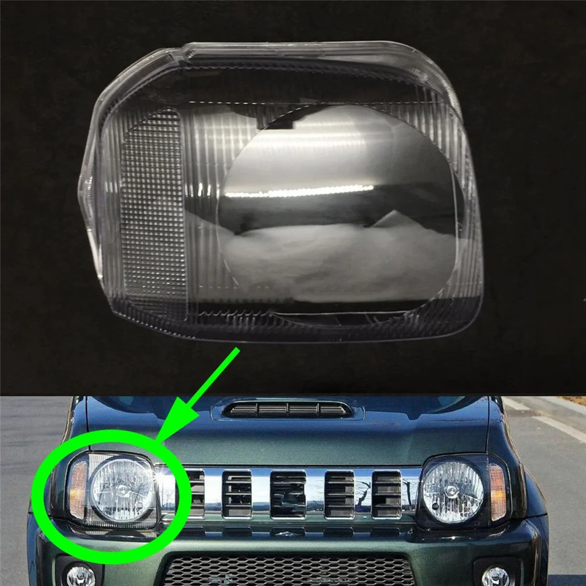 Car Headlight Lens for Suzuki Jimny 2006-2016 Head Light Lamp Cover Car Lights Glass Replacement Auto