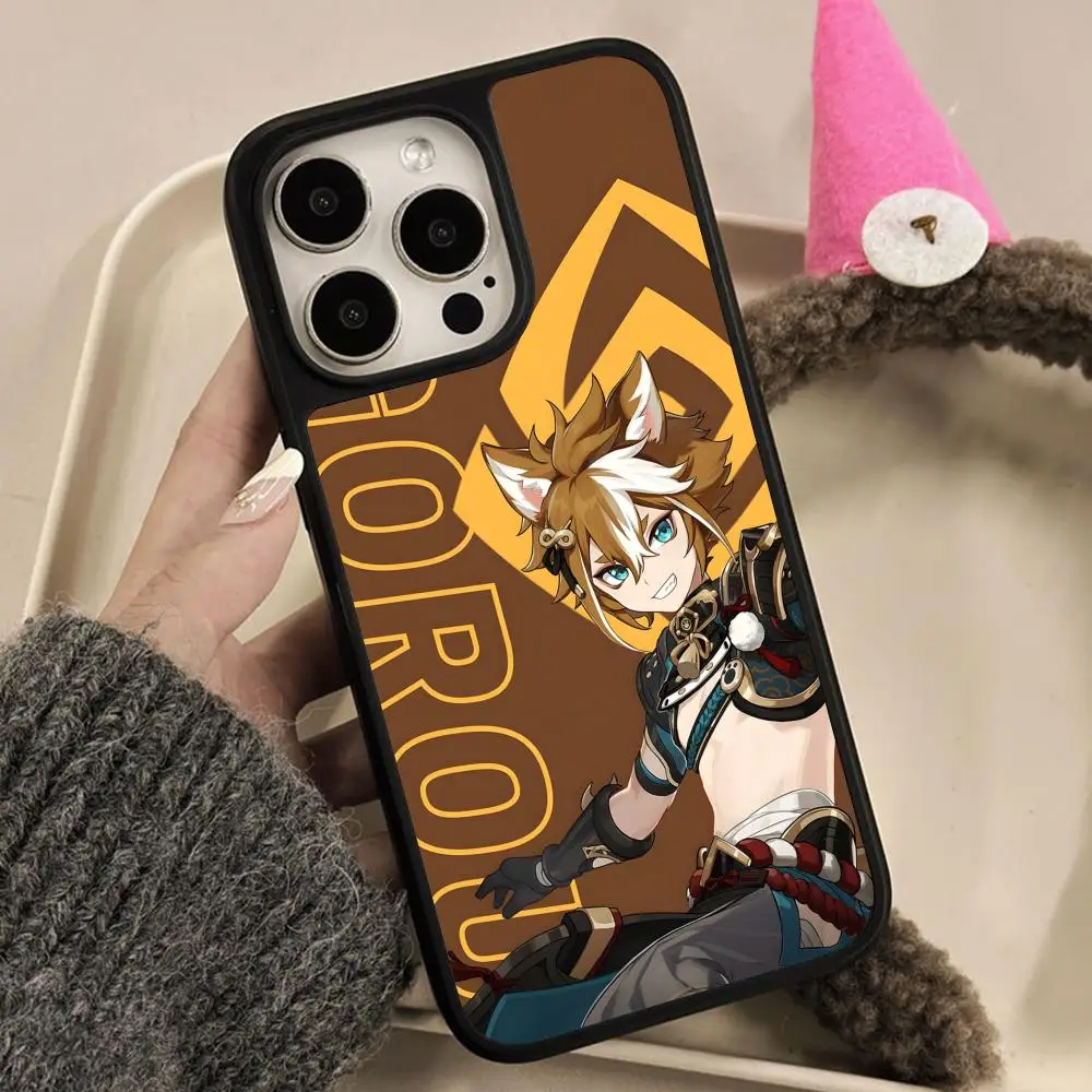 

Game GI Gorou Phone Case for iPhone 17 16 15 14 13 12 11 Air Pro Max Plus Matte Surface Cover