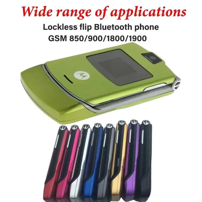 Unlocked Flip Bluetooth Mobile Phone GSM 850/900/1800/1900suitable for Motorola V3 Satellite Phone New Mobile Era Smart New Life