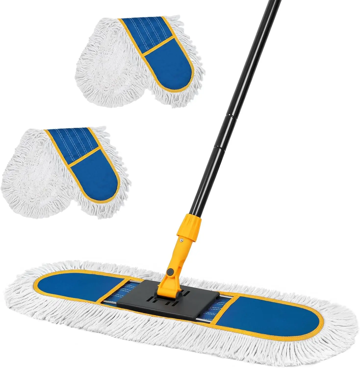 

24" Floor Mop for Large Areas, Dry & Wet Cleaning with Washable Pads, Efficiently Removes Pet Hair & Dust