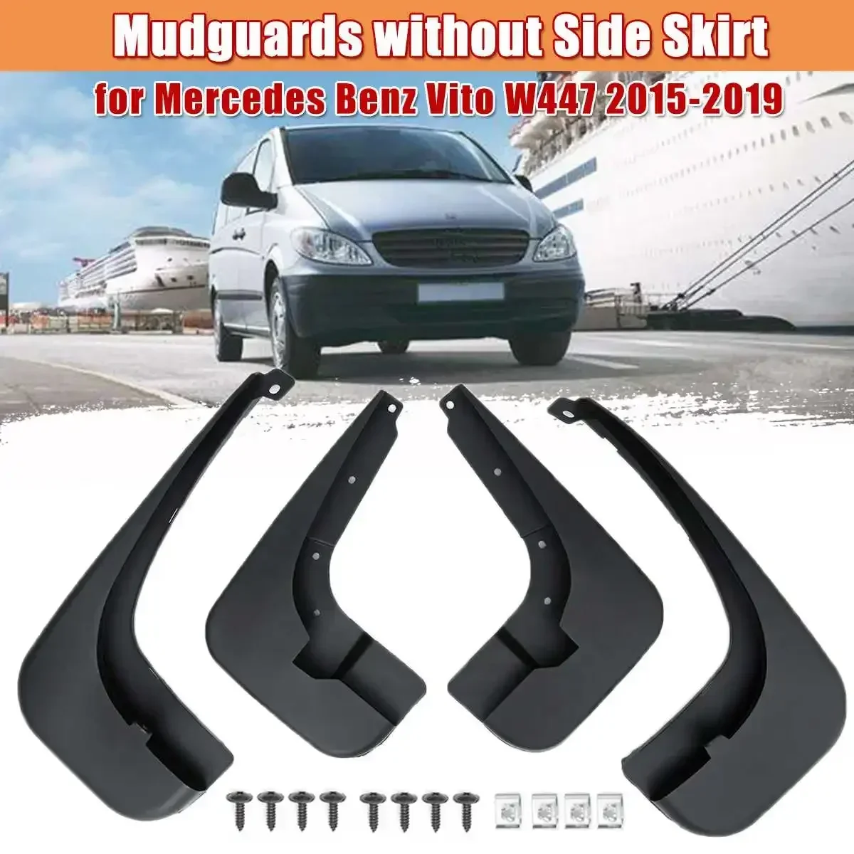 Front & Rear Mudguards Mud Flaps Splash Guard Fender Car Styling Car Accessories for Mercedes Benz Vito W447 2006-2019