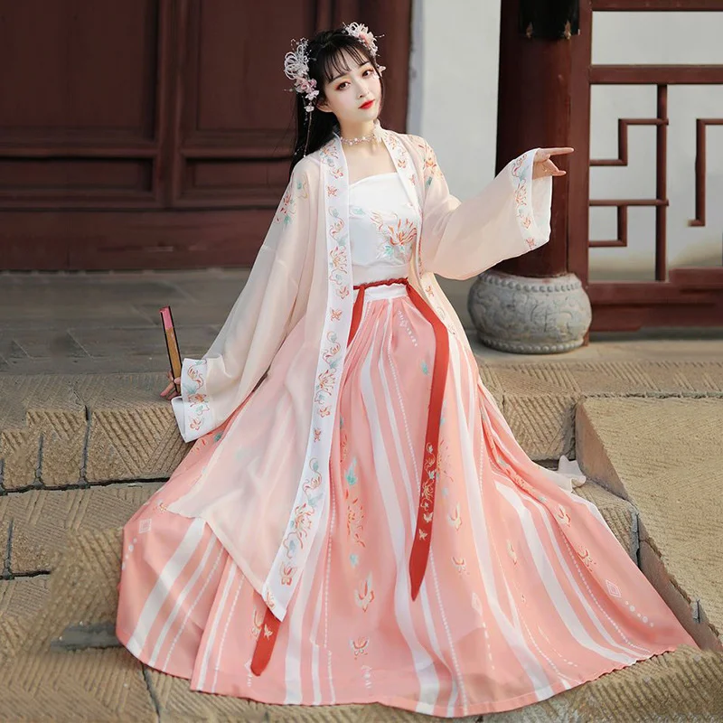 Princess Women Chinese Dance Song Dynasty Costume Fairy Ancient Hanfu Chinese Traditional Dress Stage Dance Performance Party