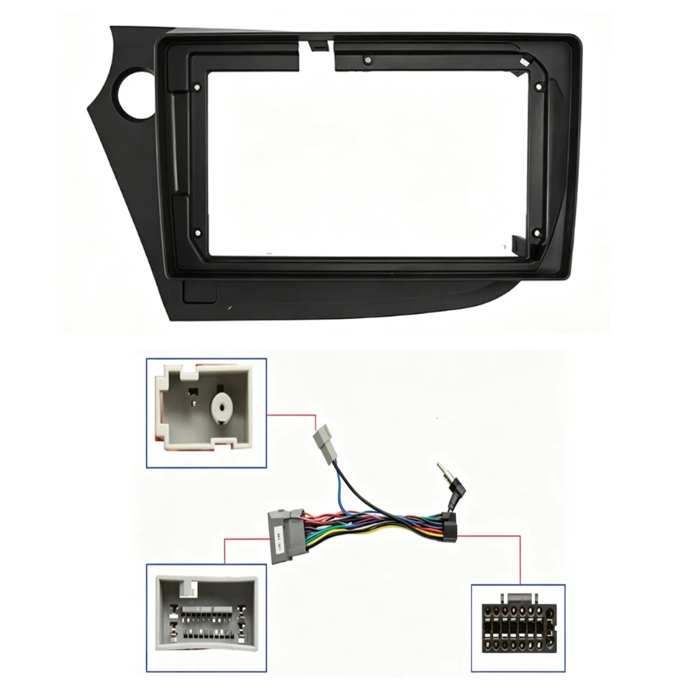 9 Inch Car Radio Fascia Frame For Honda Insight 2009+ LHD Android Stereo Dashboard Panel Trim