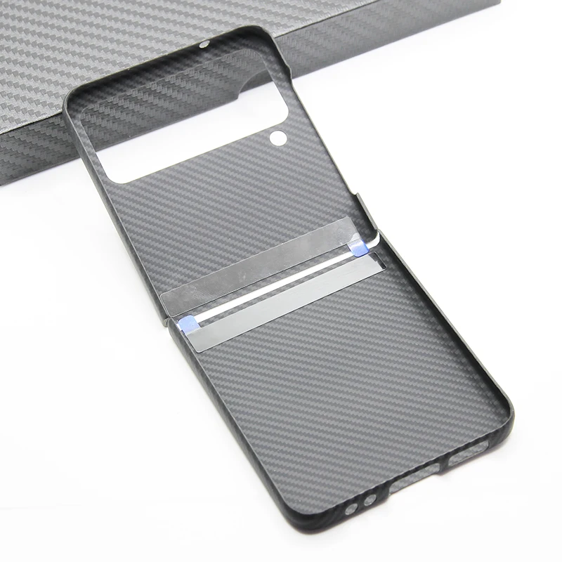 Case for Samsung Z Flip 4 & W23 Flip Ultrathin 600D Real Carbon Fiber Aramid Cell Mobile Phone Protective Cover Protection Shell