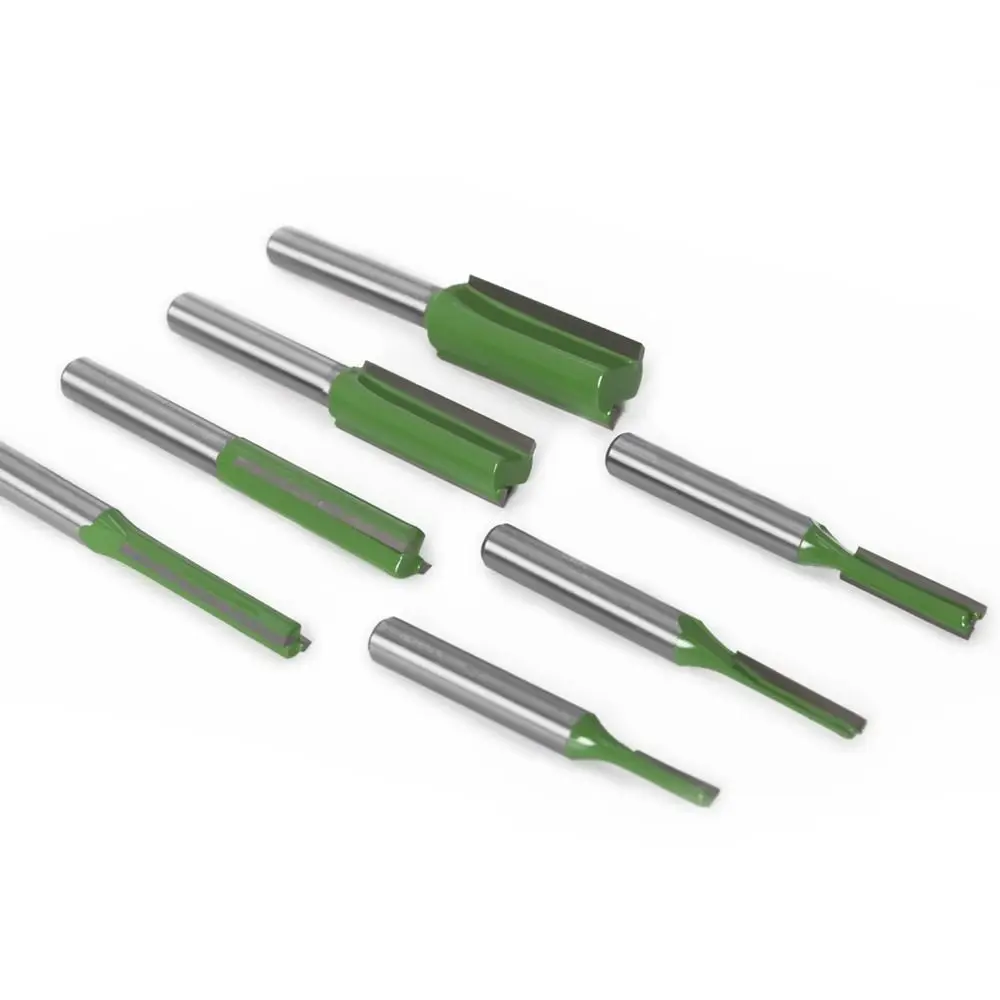 6mm Shank Woodworking Tool Double Edge Router Bits Drill Bit Slotting Cutter Milling Cutter