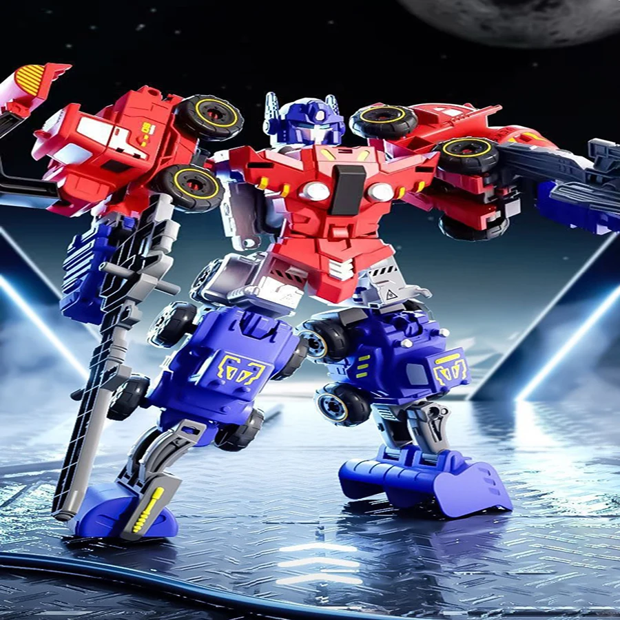 6IN1/تحول سيارة أنيمي روبوت نموذج خطوة واحدة تشوه لعبة روبوت طفل لغز لعبة تشوه سيارة عمل نموذج لجسم