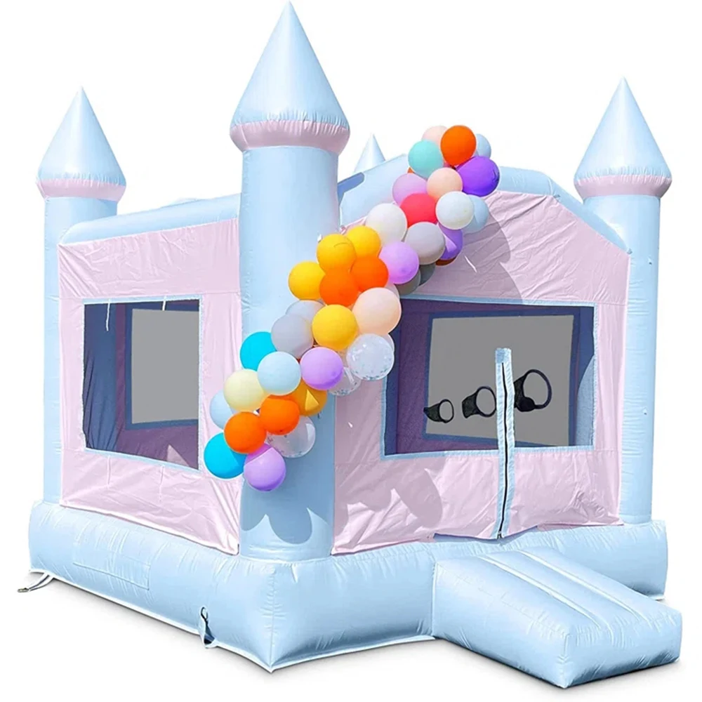 

wholesale Colorful Inflatable Wedding white Bounce House PVC Bouncy Castle/Bridal Bounce For kids jumper jumping bed Outdoor