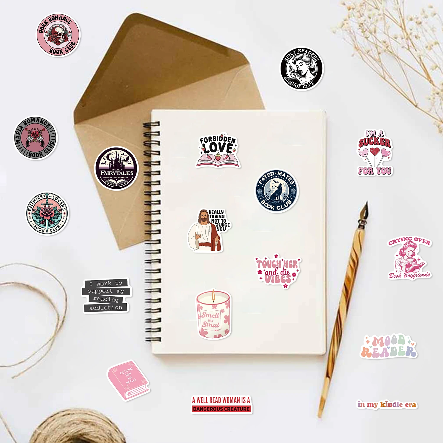 50 pezzi Smut Lettura Libri Graffiti Adesivi decorativi Laptop Bottiglia d'acqua Bagagli Casco Adesivi moto