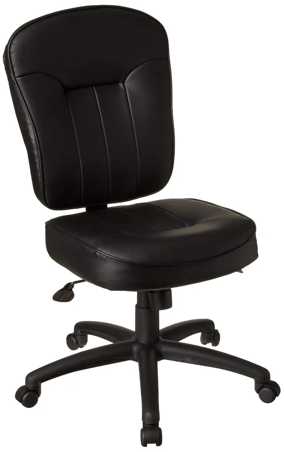 Leather Adjustable Armless Task Chair Ergonomic Swivel Office Computer Desk, Customized
