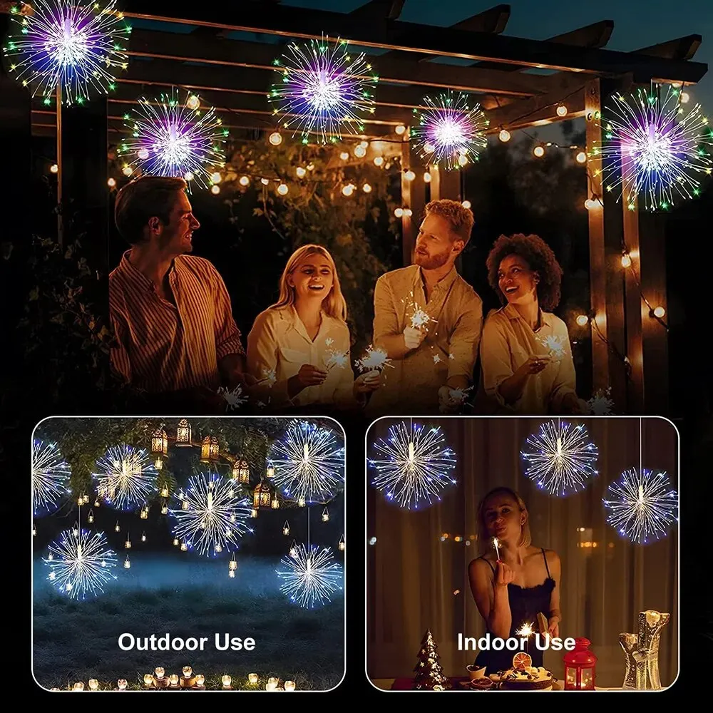 5Pack 600 LED Fireworks Lamps Christmas Dandelion