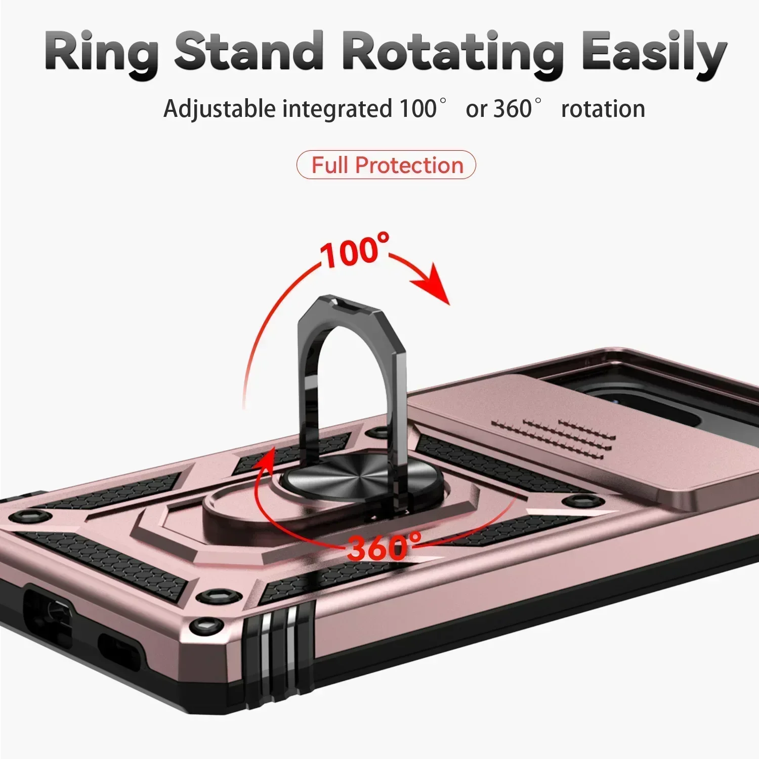 Shockproof Hybrid Dual Layer Magnetic Metal Ring stand Case For Google Pixel 9 8 7 Pro 6 6A 7A Slide Camera Lens Protetion Cover