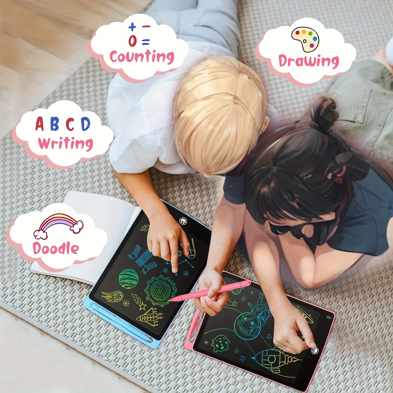 20 sztuk tabletów LCD do pisania dla dzieci, 8,5-calowy tablet do rysowania, łamigłówka dla młodszych dzieci, zabawki edukacyjne
