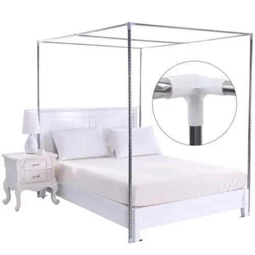 

Heavy-duty Stainless Steel Mosquito Net Frame with Fan for King-sized Bed