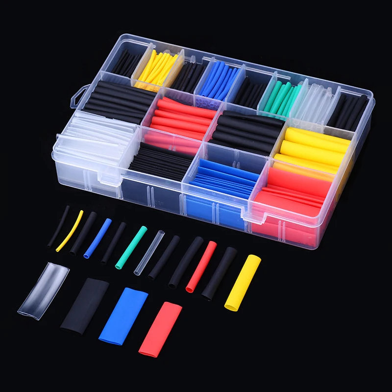 Thermoresistant Tube Heat Shrink Wrapping Kit Car Shrinking Tubing Wire Wrap Assorted Sleeve Cable termocontraible para cables