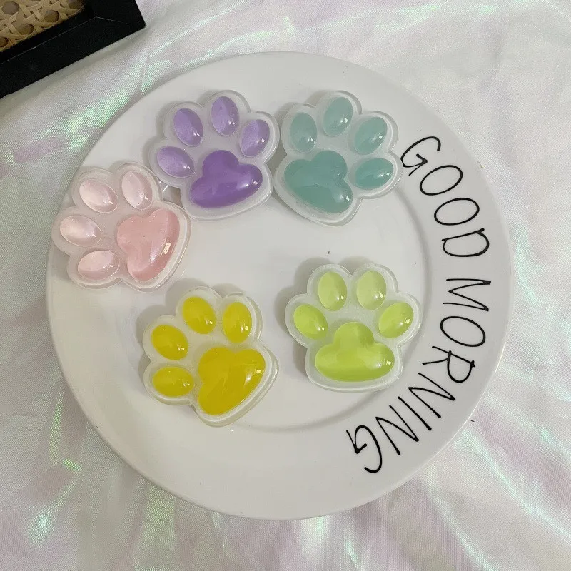 

Noctilucent Footprint Mobile Phone Finger Ring Holder Phone Bracket Stand Socket Phone Stand For iPhone 15 Mobilephone Holder