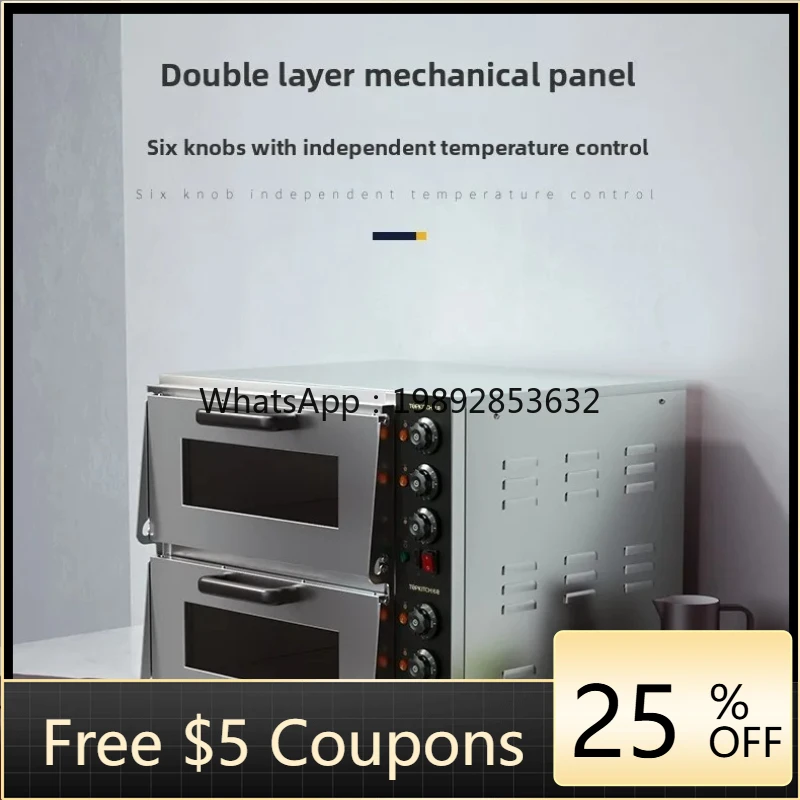 

Электрическая духовка KX, коммерческая двухслойная двухслойная двухслойная печь для выпечки хлеба большой емкости