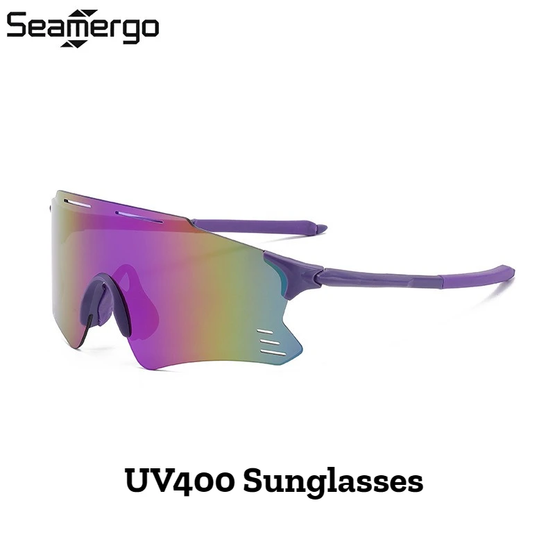 

SEAMERGO Men's and Women's New Outdoor Riding Windproof Sunglasses Sports Style Advanced Sense of Colorful Glasses HD Lenses
