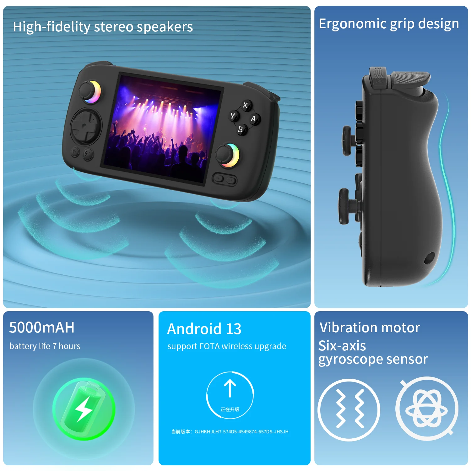 ANBERNIC RG406H Handheld Game Console 4 Inch IPS Multi-touch Screen Android 13 3D Hall joystick hall trigger Video Game RG 406H