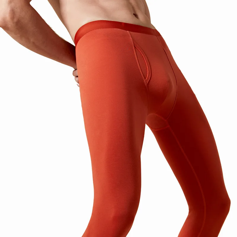 Men Thermal Underwear Pants High Quality Big Pouch Boxers Underwear Long Johns Mens Cotton Thin Thermal Underwear Leggings Pants