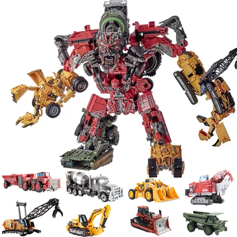 AOYI Oversize 8 IN 1 Transformation GT Devastator Toy Action Figure Cool Robot KO Excavator Model Kid Adult Gifts