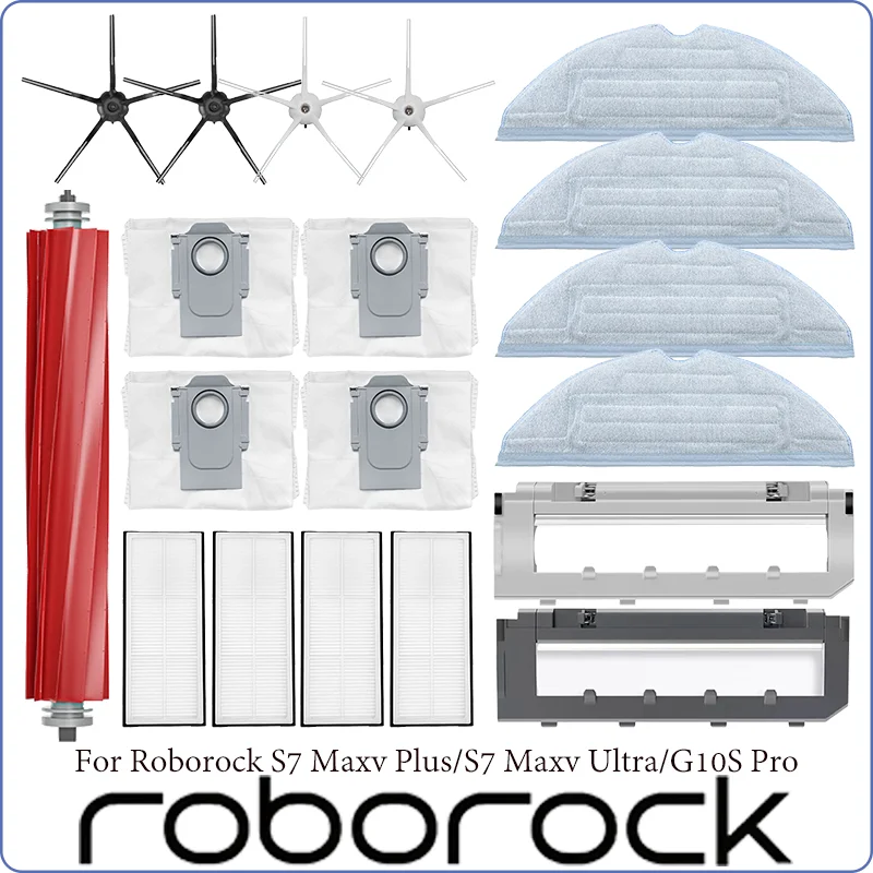 

For Roborock S7 Maxv Plus/S7 Maxv Ultra/G10S Pro/S7 Pro Ultra Vacuum Cleaner Main Side Brush Mop Hepa Filter