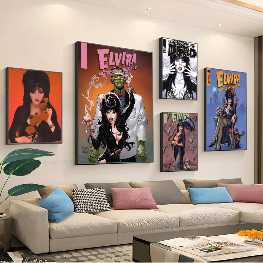 

E-Elvira M-Mistress D-Dark Poster Paper Print Home Living Room Bedroom Entrance Bar Restaurant Cafe Art Painting Decoration