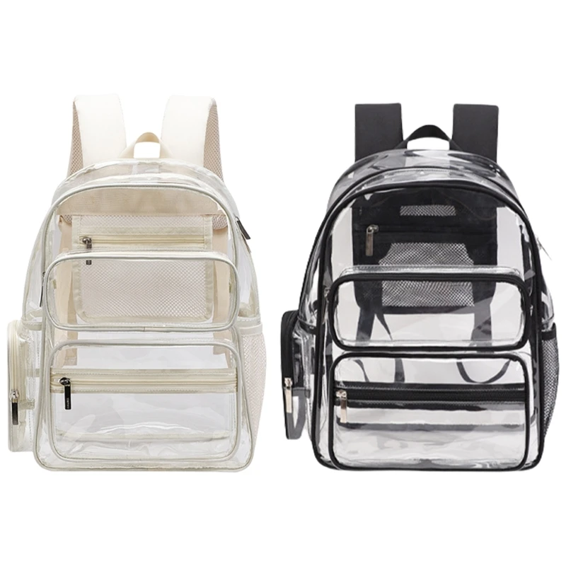 

Clear PVC Backpack School Bag Cartoon Daypack Aesthetic Hiking Rucksack for School Travel and Fashion Enthusiasts