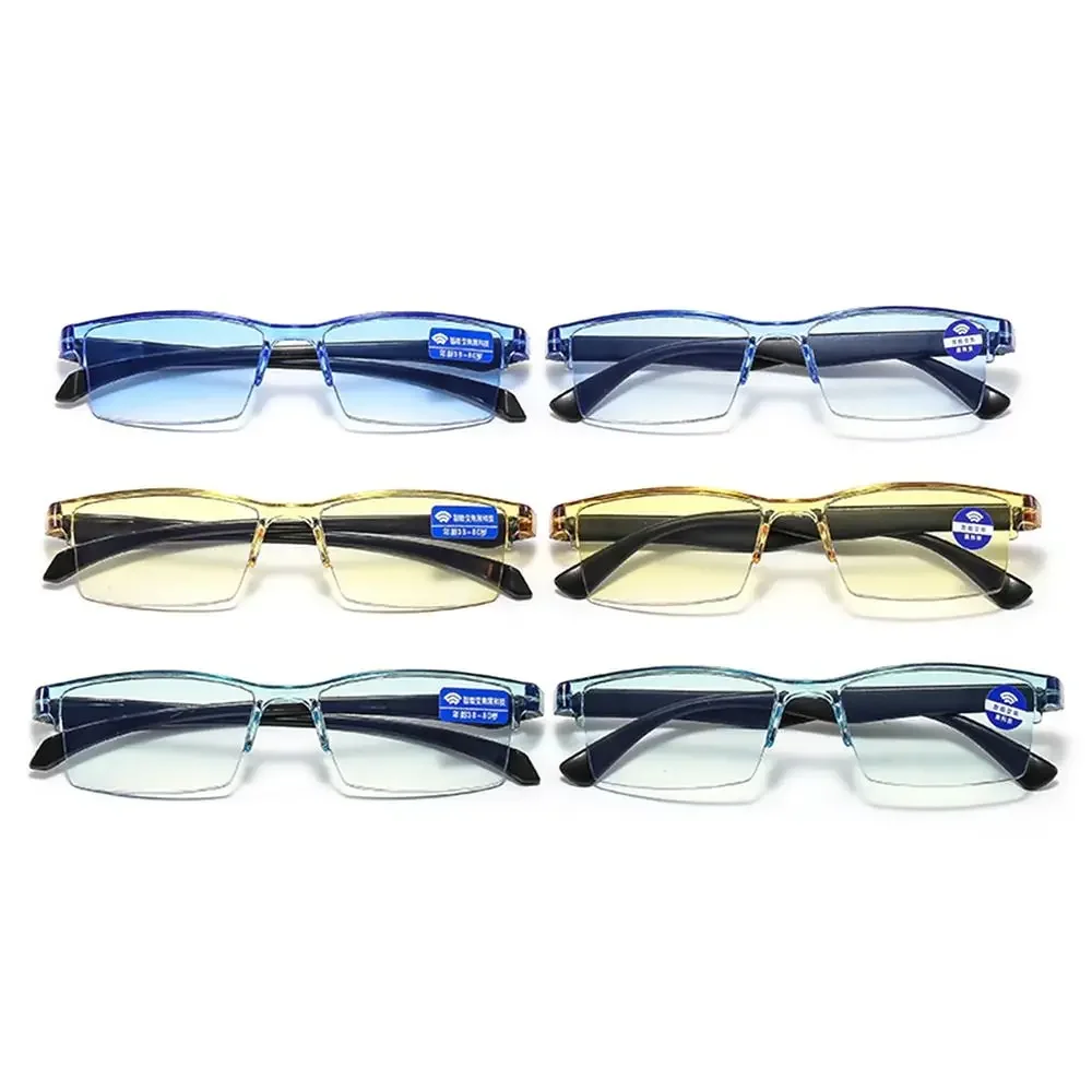 Anti Blue Ray Reading Glasses Smart Automatic Zoom Reading Glasses Autofocus Power Half-Rim Near Far Computer Glasses Очки