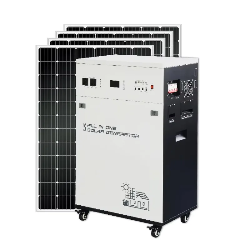 Integrated portable solar generator 5000 watts household 4000 2000 1800 6000 5000 watts solar generator