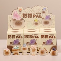 Creative Cartoon Cat Blind Box Resin Crystal Ornament Cute Desktop Decoration Diffuser Stone Mystery Box Toys Good Luck Gift