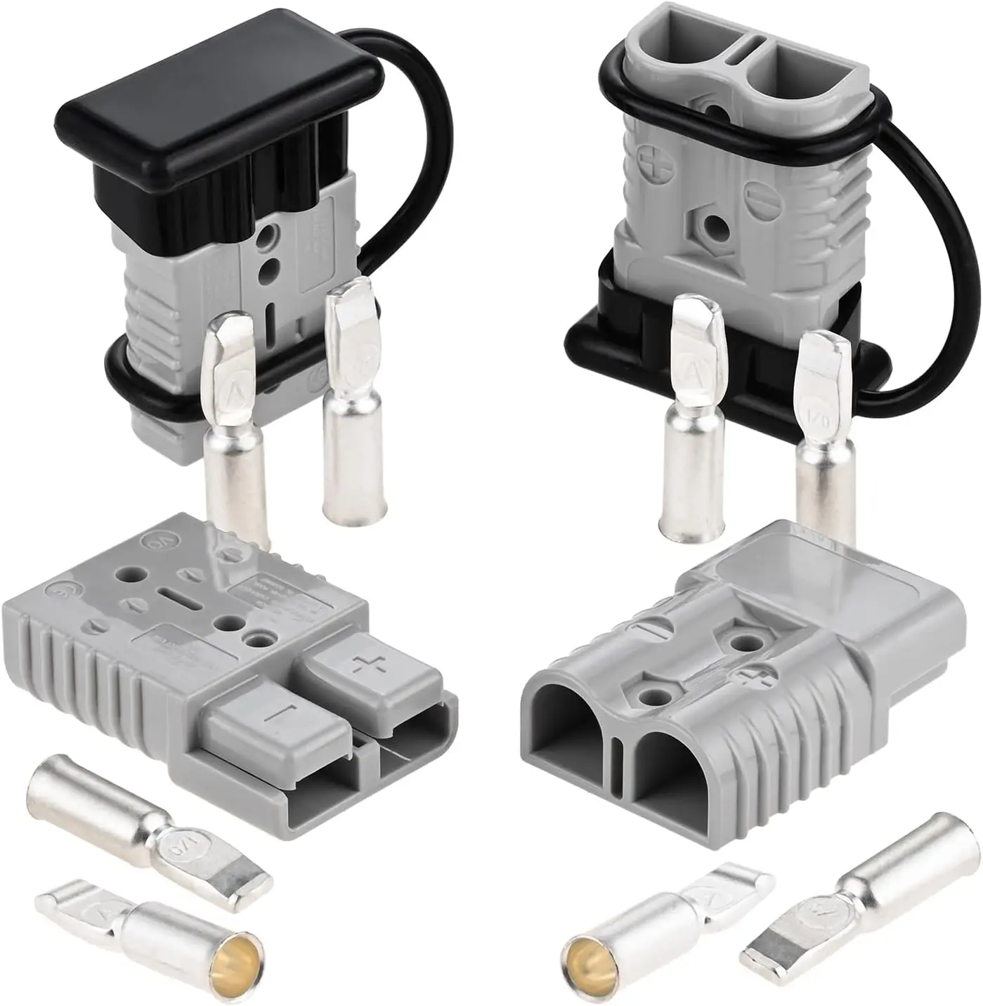 

175A Battery Cable Connector for 1/0-4 Gauge Cable Wire Connector for Car Winch Trailer Lift Motor Jumper Cable Recovery Kit