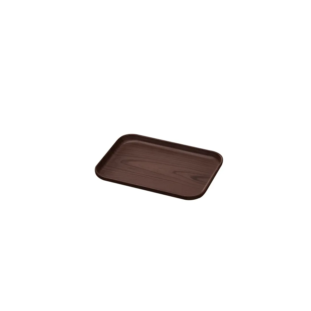 New Rectangular Pallet Plastic Wood-grain Imitation Tray Nordic Style Hotel Service Tray Hotel Service Tray