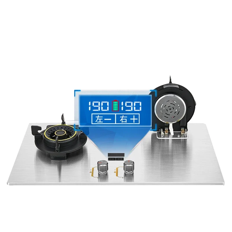 419h incorporado fogão a gás de aço inoxidável/4.8kw alta potência de fogo fogão doméstico/reversível fogão duplo prato mágico