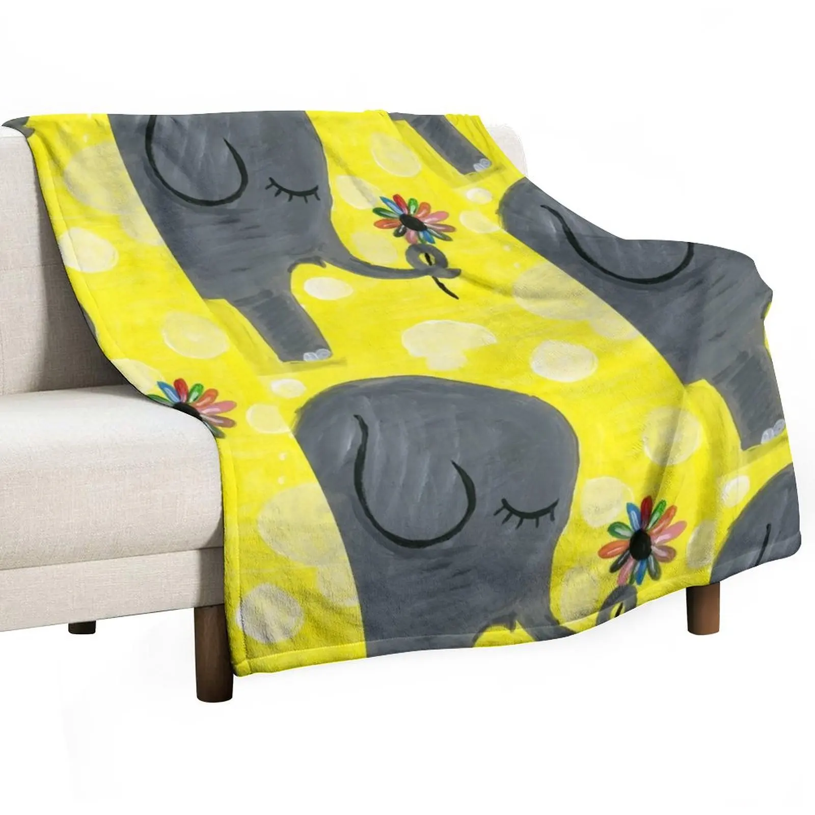 

Giving Elephant Throw Blanket Soft Breathable Blanket for Night Sleeping
