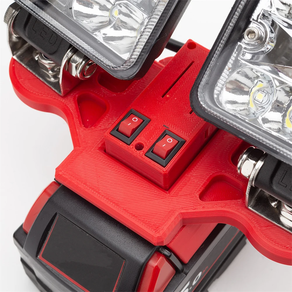 Tragbare LED-Arbeitsleuchte für Milwaukee 18V Lithium-Akku mit USB Typ-C, kabellose Outdoor-Arbeitsleuchte, Angelleuchte, Handlampe, Notbeleuchtung – Detail 2