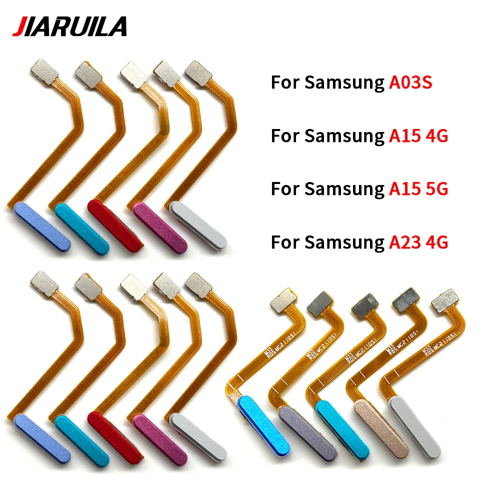 10 Pcs For Samsung A05S A15 4G A25 5G A256 Fingerprint Sensor Home Return Key Menu Button Flex Ribbon Cable