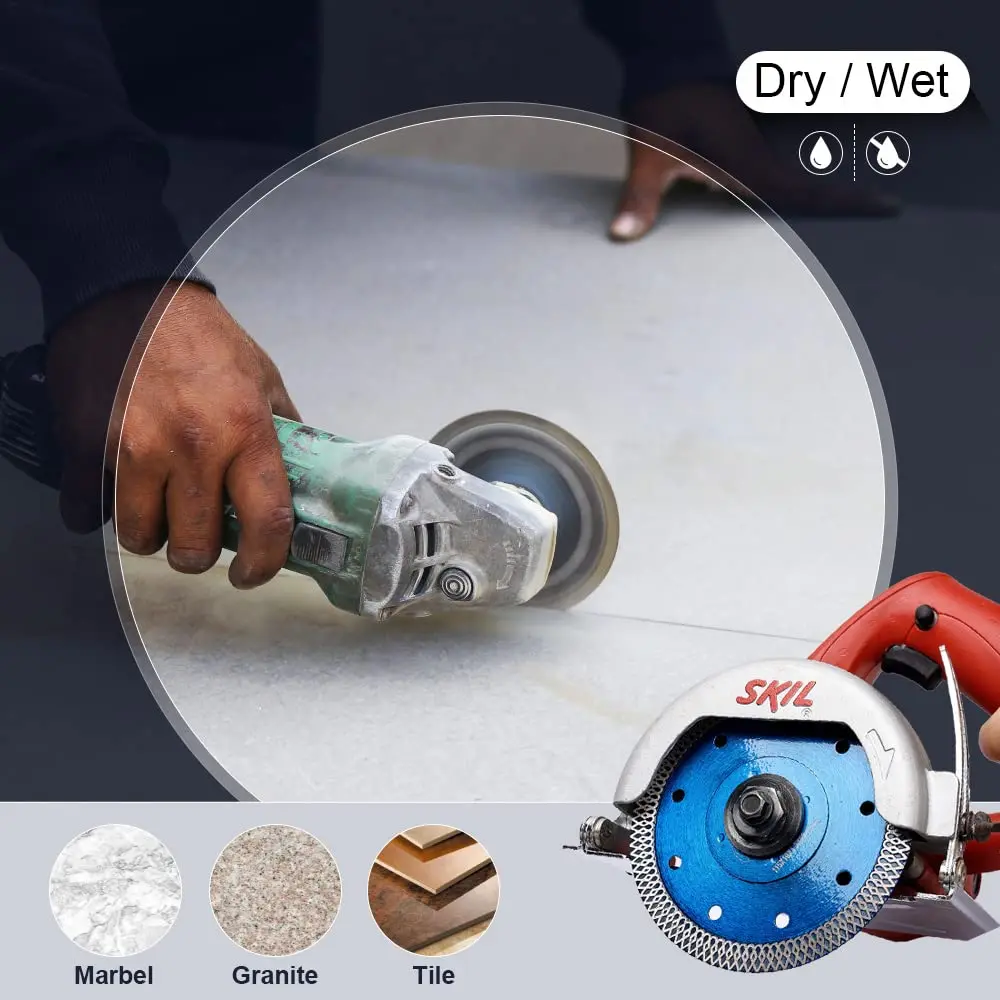 5피스 초박형 4인치 다이아몬드 블레이드 세트 (포세린, 화강암 및 대리석 절단용)