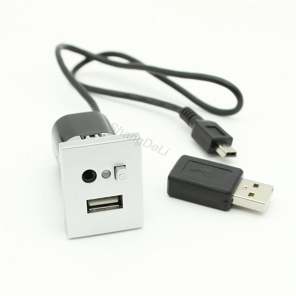 1 قطعة صالح لفورد فوكس II MK2 2009 2010 2011 سيارة الفضة USB المدخلات محول الصوت راديو U-القرص فلاش المقبس واجهة كابل