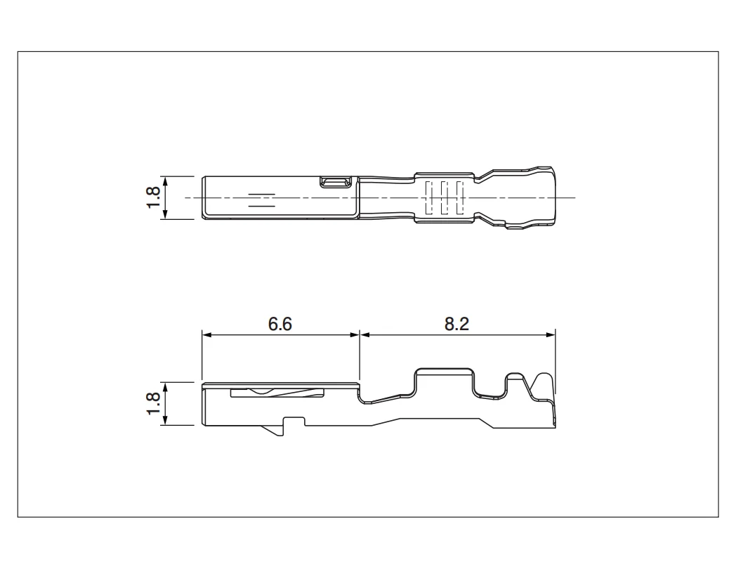 100Pcs/lot SZRO-A021T-M0.64 female terminal，Applicable wire range 0.3 to 0.5 Conductor(mm2) 1.4 to 1.6 Insulation O.D.(mm)