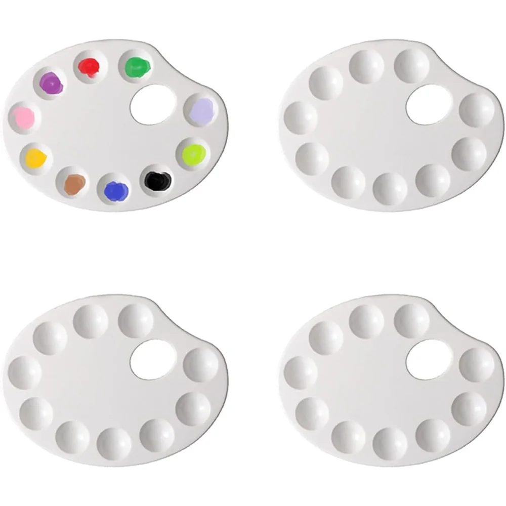 Paint Palette Set, Painting Palette with 10 Wells, Paint Pallet for Watercolor Acrylic Oil Gouache or DIY Party