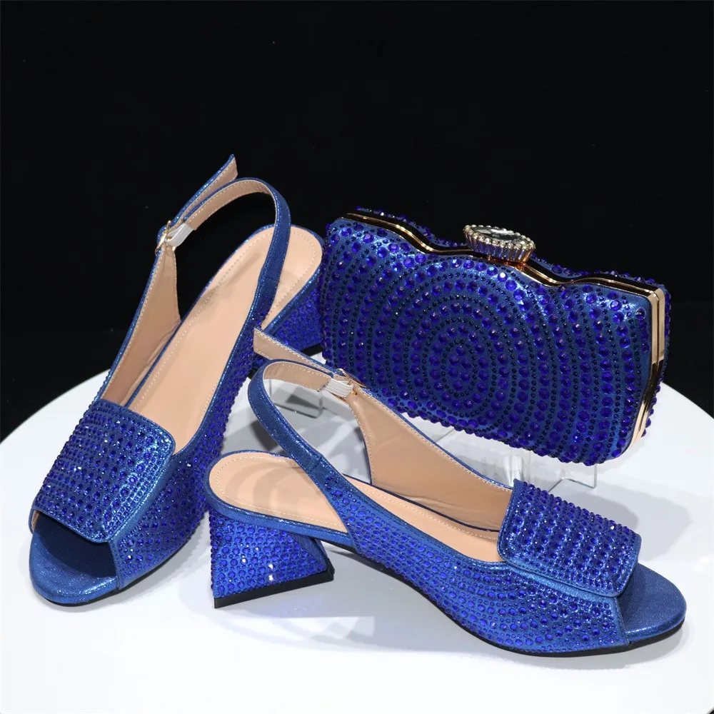 High Quality Summer High Heels Shoes And Bag Set For Wedding Pretty African Summer Green Color Pumps Shoes And Bag To Match Set