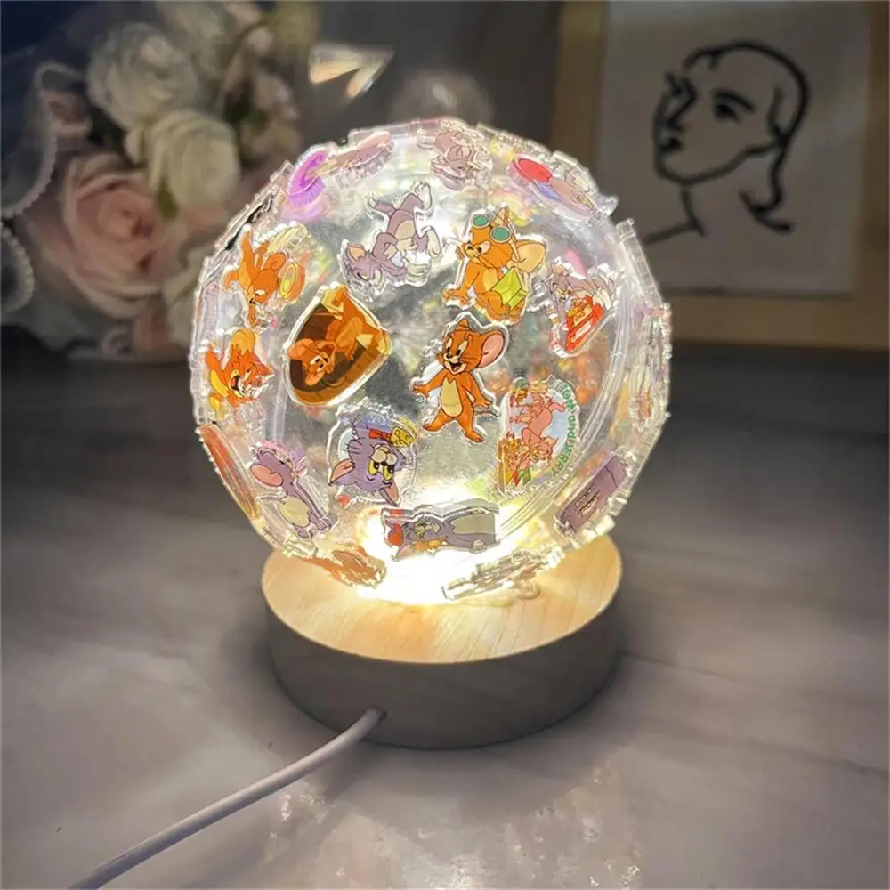 Lâmpadas de anime para crianças, DIY Night Light, brinquedos artesanais, bola engraçada, enfeites de mesa, presente quente para crianças